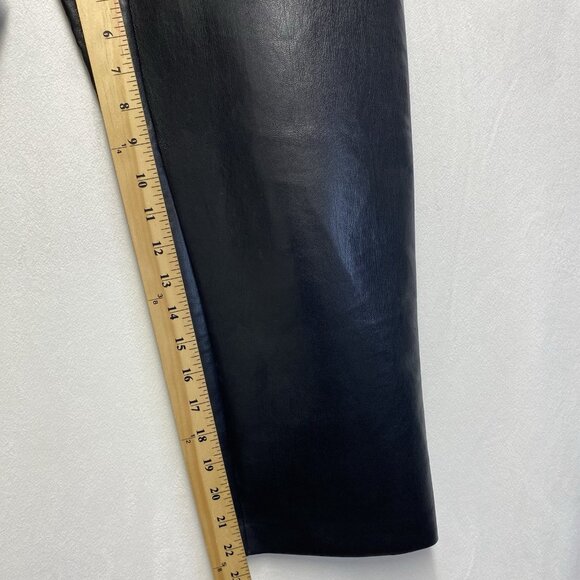 Aritzia Babaton Vegan Leather Command Cropped Pants Women Size 0 Black Mid-Rise - Picture 8 of 15